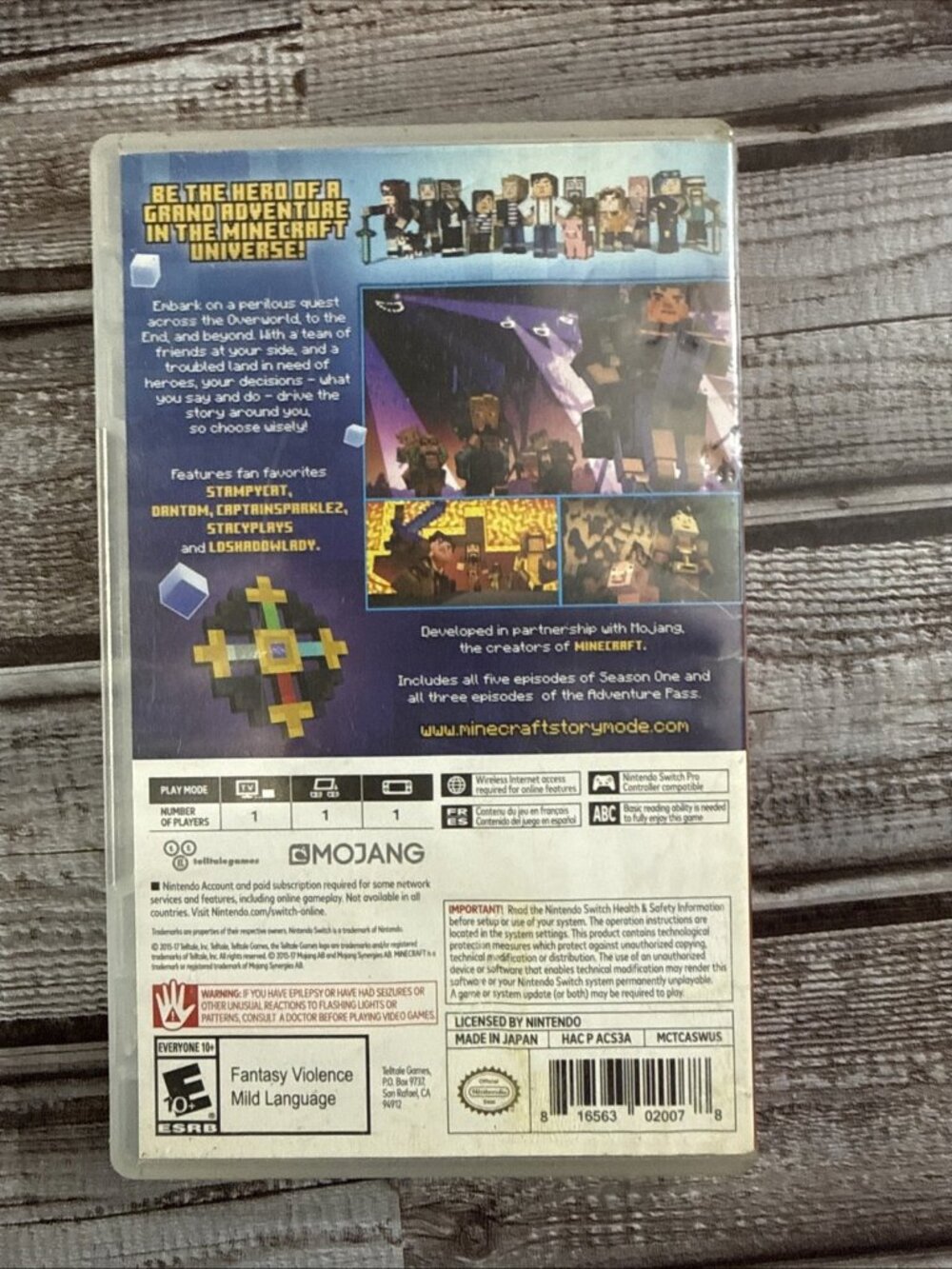 Minecraft Story Mode - The Complete Adventure Nintendo Switch In Original Box - Picture 4 of 4
